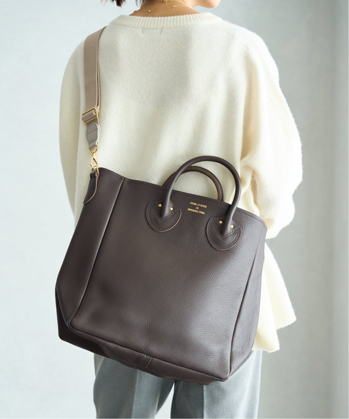 YOUNG&OLSEN/ヤングアンドオルセン】EMBOSSED LEATHER D TOTE M