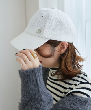 MAJESTIC LEGON/ツイードロゴ刺繍CAP/505637137