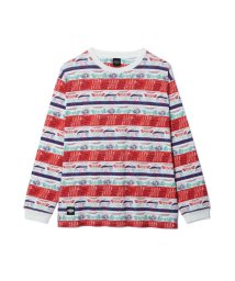 MANASTASH(マナスタッシュ)/MANASTASH/マナスタッシュ/MTN STRIPE L/S TEE/レッド