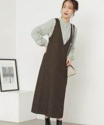 N Natural Beauty Basic(エヌナチュラルビューティベーシック)/Ｖネックジャンパースカート《S Size Line》/ブラウン