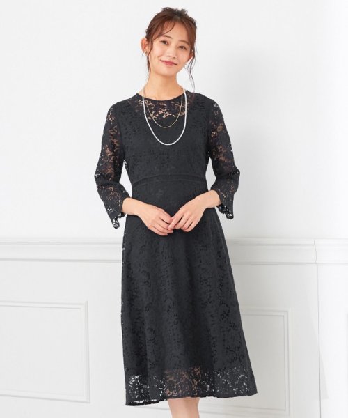 【洗える】総レース ワンピース 