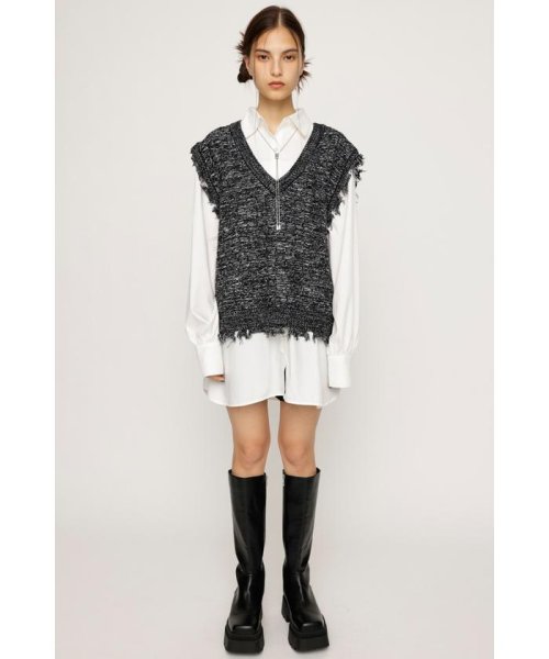 SLY(スライ)/VEST LAYERED 2P SHIRT ワンピース/BLK