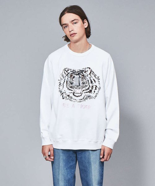 【NUTMEG MILLS/ナツメグミルズ】 / TIGER EMB CREW NUTMEG モデル：H182 B83 W72 H89 MILLS/ナツメグミルズ