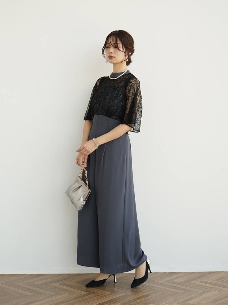 レースドッキングオールインワン（Navy）（Charcoal）(505725417