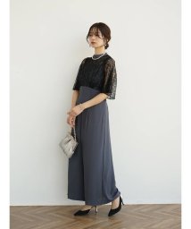 Rire fete/レースドッキングオールインワン（Navy）（Charcoal）/505725417