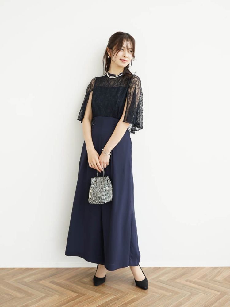 レースドッキングオールインワン（Navy）（Charcoal）(505725417