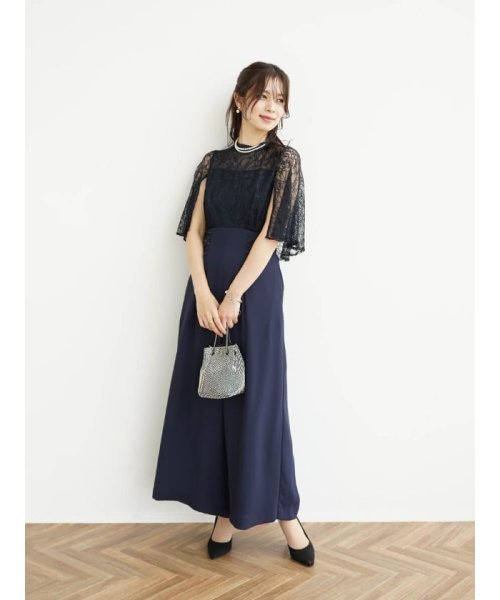 Rire fete(リルフェテ)/レースドッキングオールインワン（Navy）（Charcoal）/ネイビー