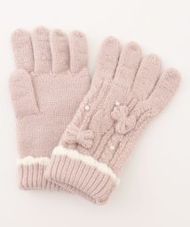 anyFAM（KIDS）(エニファム（キッズ）)/パール リボン 手袋/ピンク