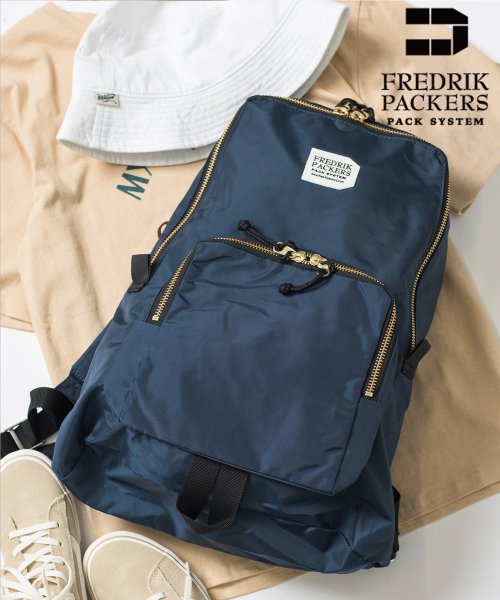 FREDRIK PACKERS(FREDRIK PACKERS)/【FREDRIK PACKERS / フレドリックパッカーズ】バッグ リュック バックパック デイパック マザーズバッグ 大容量 軽量 ワンポイント 通勤 通学/ネイビー