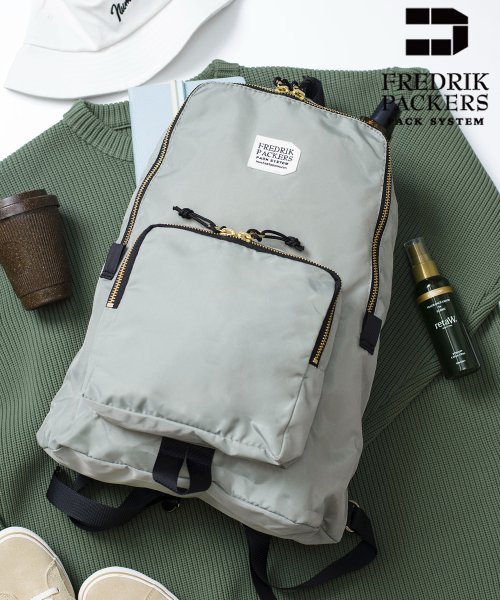 FREDRIK PACKERS(FREDRIK PACKERS)/【FREDRIK PACKERS / フレドリックパッカーズ】バッグ リュック バックパック デイパック マザーズバッグ 大容量 軽量 ワンポイント 通勤 通学/シルバーグレー