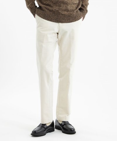 ライトモールスキンストレッチ テーパードスリムパンツ