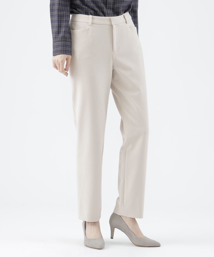 ピーチ① ウォッシャブル】ピーチツイルストレートパンツ(505644520