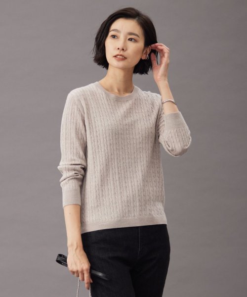 J.PRESS LADIES(J．プレス　レディス)/【洗える】KNIT BASIC クルーネック ニット/ベージュ系