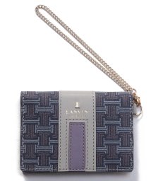 LANVIN COLLECTION(BAG)(ランバンコレクション（バッグ）)/パスケース【フェリアパース】/ネイビー/グレー