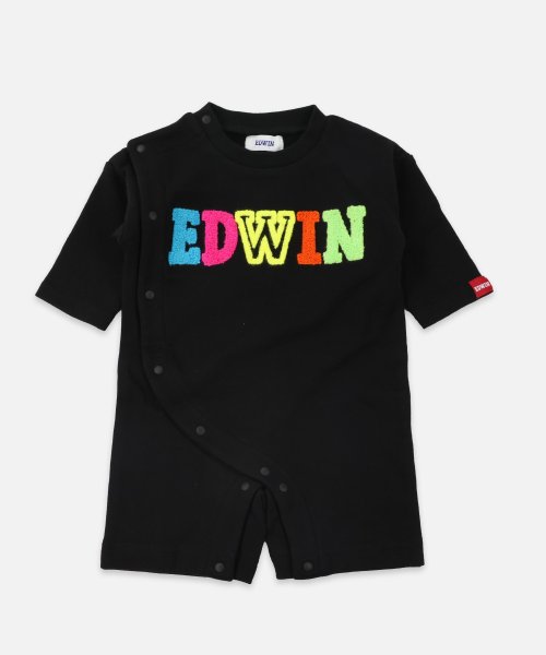 EDWIN(EDWIN)/〈EDWIN〉裏毛ミニカバーオール/ブラック