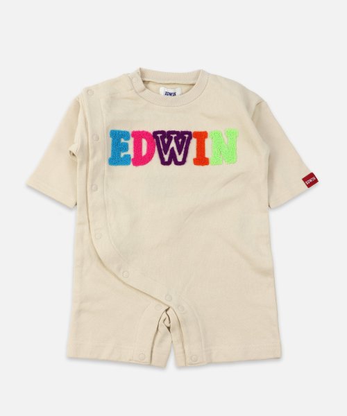 EDWIN(EDWIN)/〈EDWIN〉裏毛ミニカバーオール/ベージュ