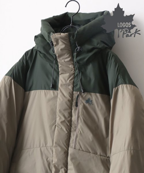 LAZAR(ラザル)/【Lazar】LOGOS/ロゴス Fiber Down Jacket Parka/撥水 中綿 ファイバーダウンジャケットパーカー/アウター /ベージュ