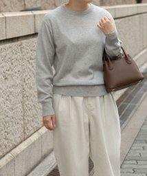 URBAN RESEARCH DOORS(アーバンリサーチドアーズ)/『WEB/一部店舗限定』FORK&SPOON　カシミアブレンドクルーネックニット/TOPGRAY