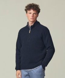 J.PRESS MENS/【Cash Lamb's Wool】畔編みハーフジップ ニット/505726818