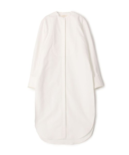 ハイカウントピケ ブザムシャツワンピース 