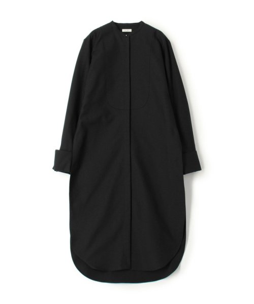 ハイカウントピケ ブザムシャツワンピース 