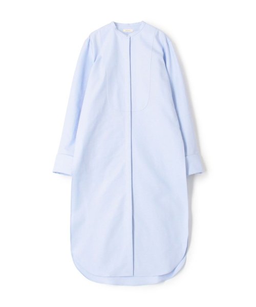 ハイカウントピケ ブザムシャツワンピース 