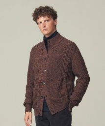 J.PRESS MENS(J．プレス　メンズ)/【Cash Lamb's Wool】ケーブルニット カーディガン/ブラウン系