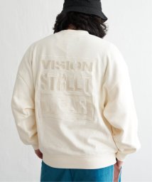 VENCE　EXCHANGE(ヴァンス　エクスチェンジ)/VISION STREET WEAR ビジョンストリートウェア マグロゴ刺繍スウェット/オフホワイト