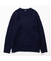 MAC HOUSE(men)(マックハウス（メンズ）)/NAVY ネイビー ウール混ニット QMH/03891FW/ネイビー