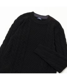 MAC HOUSE(men)/NAVY ネイビー 快適ニット ケーブルクルー メンズ T2－23AW－MC－1/505726215