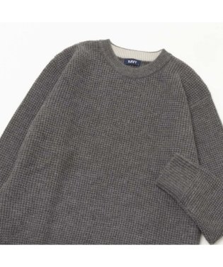 MAC HOUSE(men)/NAVY ネイビー 快適ニット ワッフルクルー メンズ T2－23AW－MC－2/505726216