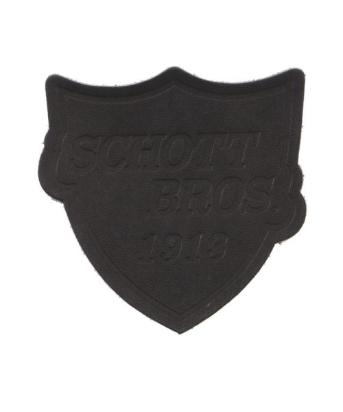 Schott(ショット)/LEATHER PATCH ”Schott Bros”/レザーパッチ "ショットブロス/ブラック