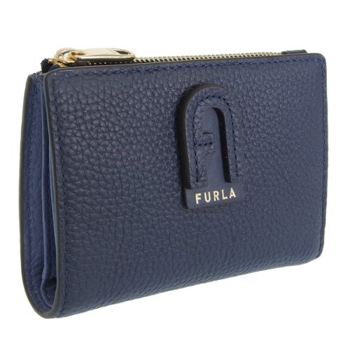 FURLA(フルラ)/FURLA フルラ DAFNE S ダフネ 二つ折り 財布 Sサイズ レザー/ネイビー