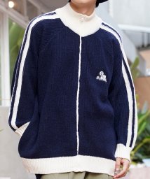 1111clothing/◆畔編み ドライバーズニット◆ オーバーサイズ ニット メンズ ワイド セーター レディース ジッパーセーター フルジップ モックネック ハイネック/505728219