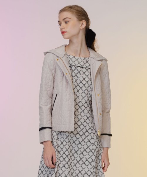 LAURA キルティングショートコート 