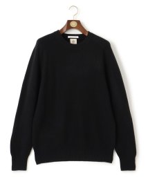 J.PRESS MENS(J．プレス　メンズ)/カシミア サドルショルダー クルーネック ニット/ブラック系