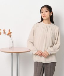 SHOO・LA・RUE　DRESKIP(シューラルー／ドレスキップ)/あったか裏地 ハイネックブラウス【SHOO WARM】/サンドベージュ（053）