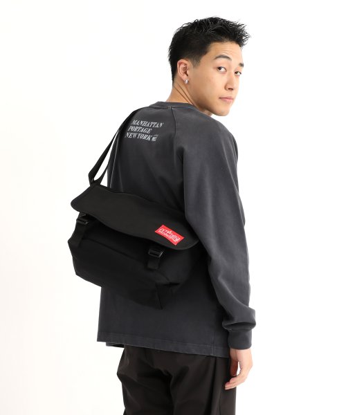 Manhattan Portage(マンハッタンポーテージ)/NY Messenger Bag JR Flap Zipper Pocket/Black