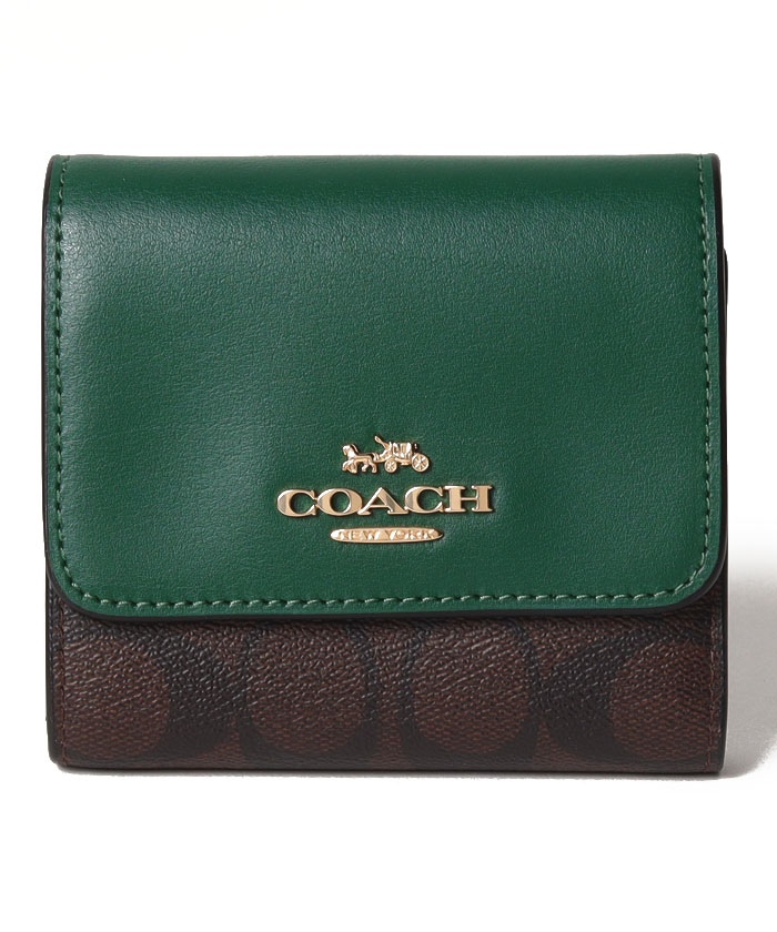 コーチ(COACH) 緑 レディース二つ折り財布 | 通販・人気ランキング 