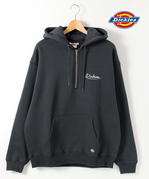 Dickies(Dickies)/【Dickies/ディッキーズ】裏起毛ハーフジッププルパーカ－/スミクロ