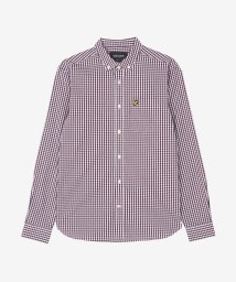 ライル＆スコット(ライル＆スコット)/【LYLE&SCOTT】ライル＆スコットオーガニックコットン長袖ギンガムチェックシャツ/ワイン