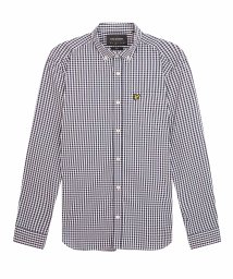 ライル＆スコット(ライル＆スコット)/【LYLE&SCOTT】ライル＆スコットオーガニックコットン長袖ギンガムチェックシャツ/ネイビー