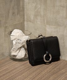 UNGRID bag(アングリッド　バッグ)/リング　フラップガマ口ミニウォレット/BLK