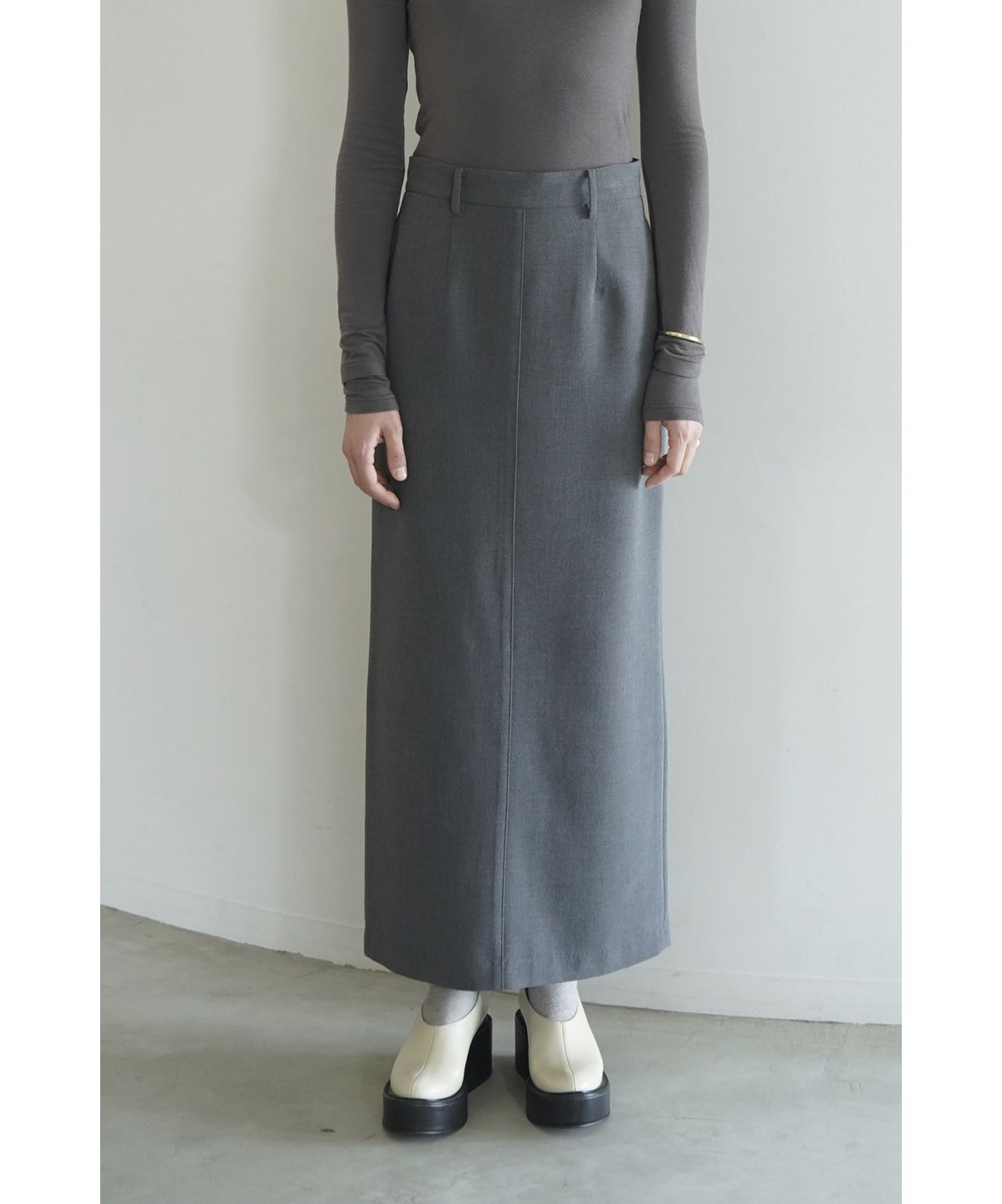 CLANE クラネ shaggy pencil skirt-