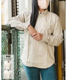 marukawa shonan(marukawa shonan)/別注 【MRU/エムアールユー】made in JAPAN 国産 綿 オックスフォード ボタンダウンシャツ カジュアル シャツ シンプル 定番 インナー /ベージュ
