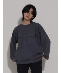 LASUD(ラシュッド)/ポケットデザインコンビネーションカットソー (longsleeve)/チャコールグレー