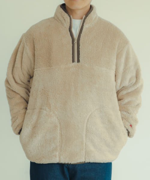 ITEMS URBANRESEARCH(アイテムズアーバンリサーチ（メンズ）)/Healthknit　Sherpa Fleece Half－Zip Jacket/BEG