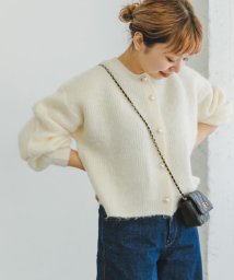 ITEMS URBANRESEARCH(アイテムズ アーバンリサーチ（レディース）)/パールボタンシャギーカーディガン/IVO