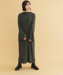 ITEMS URBANRESEARCH(アイテムズ アーバンリサーチ（レディース）)/リブモックネックニットワンピース/KHK