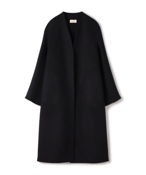 【一部WEB限定】ダブルフェイスメルトンビーバー ノーカラーコート 